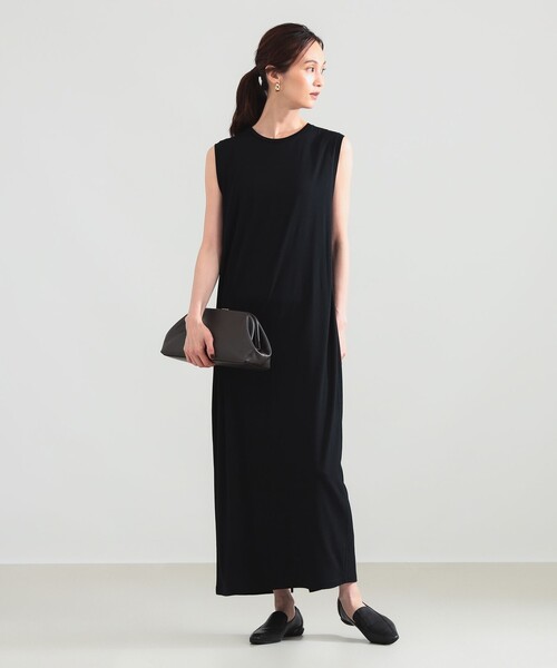 Demi-Luxe BEAMS(デミルクス ビームス)の「ウォッシャブル ウール ノースリーブ ワンピース(ワンピース・レディース・ブラック/ブラウン・ONE SIZE)」の3枚目の写真