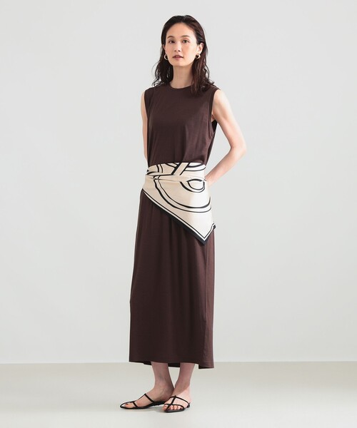 Demi-Luxe BEAMS(デミルクス ビームス)の「ウォッシャブル ウール ノースリーブ ワンピース(ワンピース・レディース・ブラック/ブラウン・ONE SIZE)」の7枚目の写真