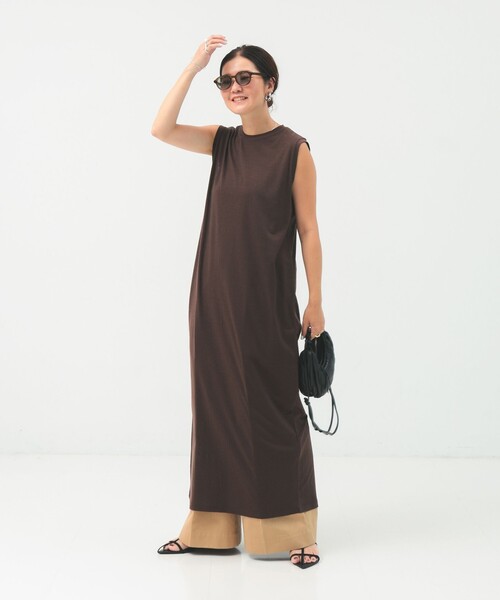 Demi-Luxe BEAMS(デミルクス ビームス)の「ウォッシャブル ウール ノースリーブ ワンピース(ワンピース・レディース・ブラック/ブラウン・ONE SIZE)」の11枚目の写真