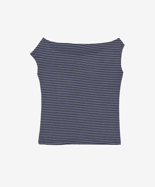 raucohouse（ラウコハウス）の「ドレープボーダー2WAY半袖Tシャツ（Tシャツ/カットソー・レディース・ブラック/グレー/ブラウン・FREE）」の15枚目の写真
