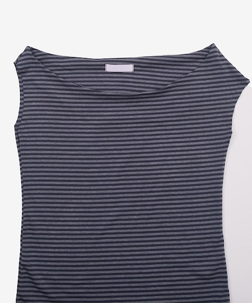 raucohouse（ラウコハウス）の「ドレープボーダー2WAY半袖Tシャツ（Tシャツ/カットソー・レディース・ブラック/グレー/ブラウン・FREE）」の14枚目の写真