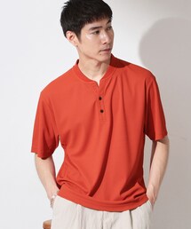 【サラッと軽い着心地に。】BO-NO HENLEY TEE/ボーノヘンリーネック Tシャツ 吸水速乾/洗濯機OK