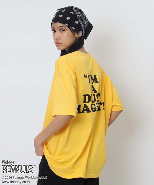 4GEEKS BY SPIRALGIRL(フォーギークスバイスパイラルガール)の「【PEANUTS/PIGPEN】ピッグペンTシャツ(Tシャツ/カットソー・レディース・イエロー・FREE)」の2枚目の写真