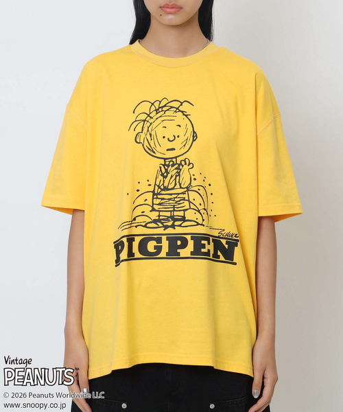 4GEEKS BY SPIRALGIRL(フォーギークスバイスパイラルガール)の「【PEANUTS/PIGPEN】ピッグペンTシャツ(Tシャツ/カットソー・レディース・イエロー・FREE)」の10枚目の写真