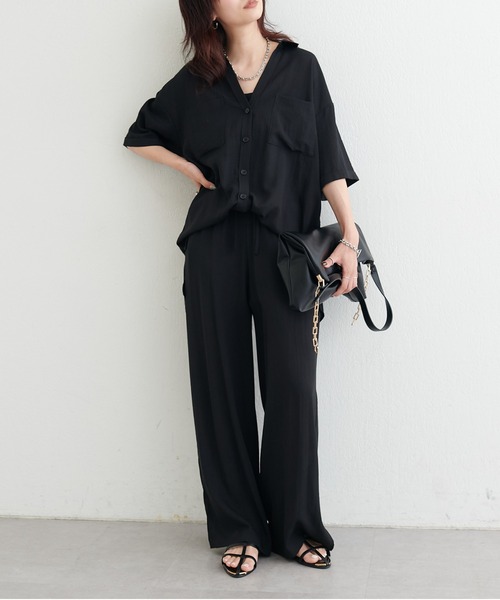 LARUTA(ラルータ)の「【LARUTA】麻調シアーポケット付きシャツ(シャツ/ブラウス・レディース・オフホワイト/カーキ/ブラック・FREE)」の20枚目の写真