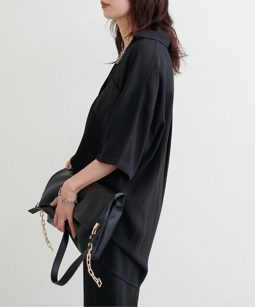 LARUTA(ラルータ)の「【LARUTA】麻調シアーポケット付きシャツ(シャツ/ブラウス・レディース・オフホワイト/カーキ/ブラック・FREE)」の19枚目の写真