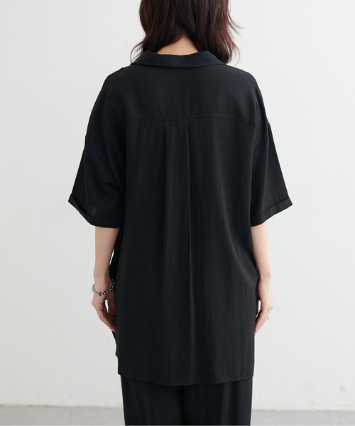 LARUTA(ラルータ)の「【LARUTA】麻調シアーポケット付きシャツ(シャツ/ブラウス・レディース・オフホワイト/カーキ/ブラック・FREE)」の15枚目の写真