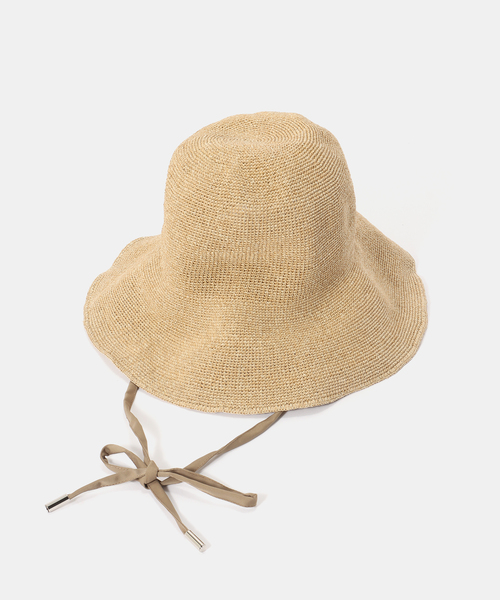 FRAMeWORK(フレームワーク)の「ODDS PLAIN RIBBON HAT26(ハット・レディース・ブラウン/ベージュ・FREE)」の2枚目の写真
