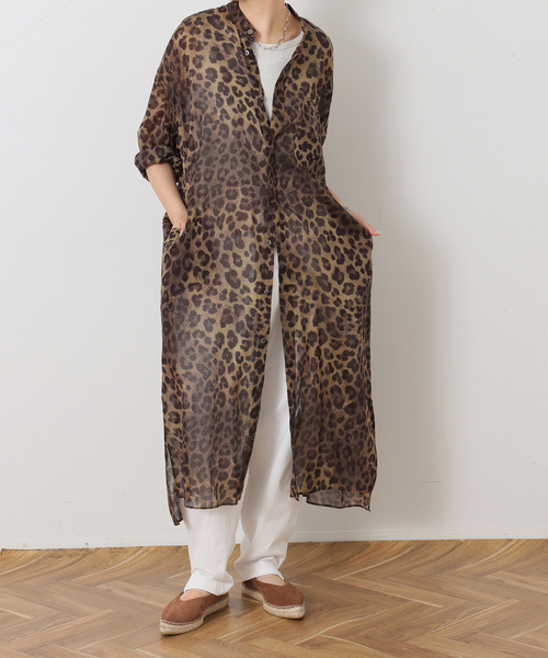 JOURNAL STANDARD LUXE(ジャーナルスタンダード ラックス)の「レオパローン シャツワンピース(ワンピース・レディース・ブラウン・FREE)」の1枚目の写真