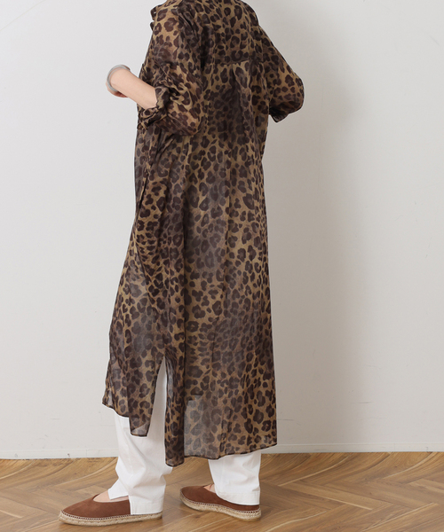 JOURNAL STANDARD LUXE(ジャーナルスタンダード ラックス)の「レオパローン シャツワンピース(ワンピース・レディース・ブラウン・FREE)」の3枚目の写真