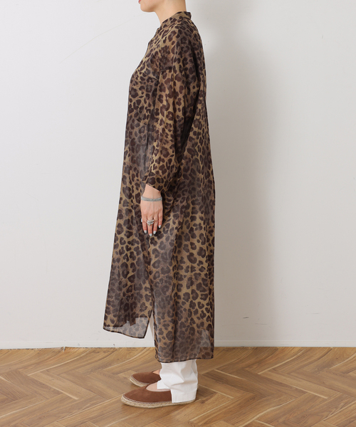 JOURNAL STANDARD LUXE(ジャーナルスタンダード ラックス)の「レオパローン シャツワンピース(ワンピース・レディース・ブラウン・FREE)」の7枚目の写真