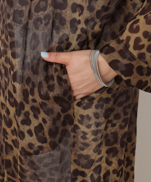 JOURNAL STANDARD LUXE(ジャーナルスタンダード ラックス)の「レオパローン シャツワンピース(ワンピース・レディース・ブラウン・FREE)」の13枚目の写真