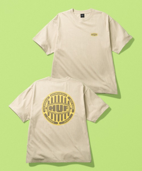HUF(ハフ)の「DRAIN CAP TEE(Tシャツ/カットソー・メンズ・ブラック/ベージュ系その他/ホワイト・XL/M/S/L)」の3枚目の写真