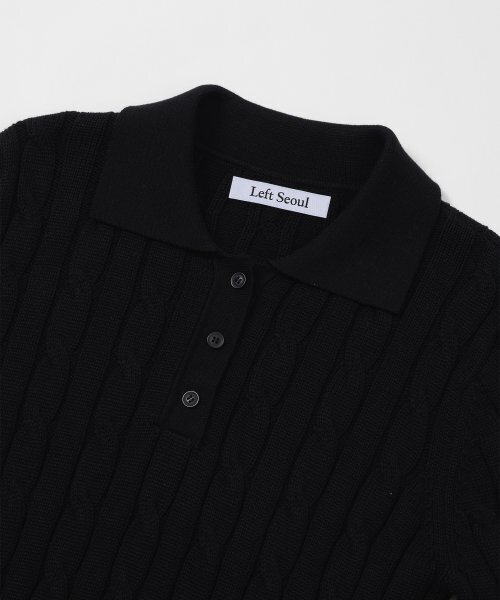 LEFTSEOUL（レフトソウル）の「スクルーカラー ニット [ブラック]（ニット/セーター・レディース・その他・MEDIUM/SMALL）」の4枚目の写真