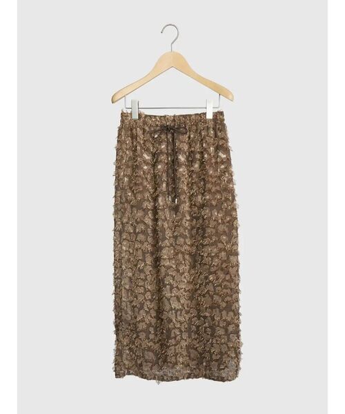 FIKA.(フィーカ)の「Jacquard tight skirt(スカート・レディース・オフホワイト/ブラウン・MEDIUM)」の4枚目の写真