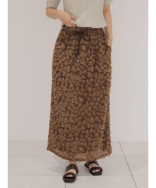 FIKA.(フィーカ)の「Jacquard tight skirt(スカート・レディース・オフホワイト/ブラウン・MEDIUM)」の11枚目の写真