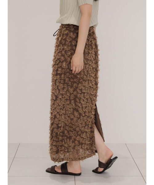 FIKA.(フィーカ)の「Jacquard tight skirt(スカート・レディース・オフホワイト/ブラウン・MEDIUM)」の12枚目の写真