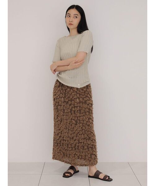 FIKA.(フィーカ)の「Jacquard tight skirt(スカート・レディース・オフホワイト/ブラウン・MEDIUM)」の16枚目の写真