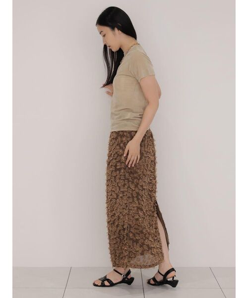 FIKA.(フィーカ)の「Jacquard tight skirt(スカート・レディース・オフホワイト/ブラウン・MEDIUM)」の17枚目の写真