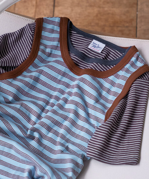FREAK'S STORE(フリークスストア)の「MILLER × FREAK'S STORE/ミラー 別注 Panel Rib Tank/パネルリブタンク(タンクトップ・レディース・ピンク/ブラック/ブラウン/オフホワイト/サックスブルー・フリ-)」の19枚目の写真