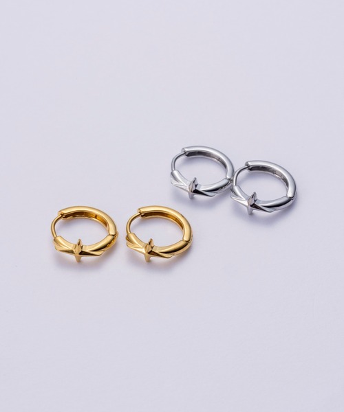 4quince（フォークインス）の「【金属アレルギー対応】スパークフープピアス（ピアス（両耳用）・レディース・ゴールド/シルバー・FREE）」の8枚目の写真