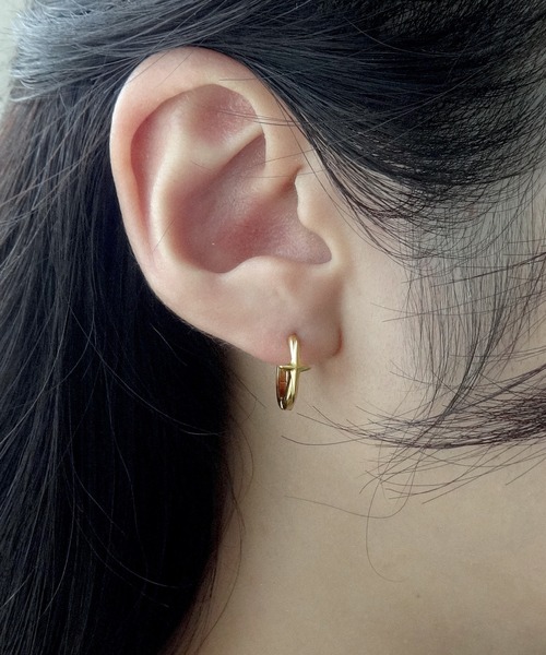 4quince（フォークインス）の「【金属アレルギー対応】スパークフープピアス（ピアス（両耳用）・レディース・ゴールド/シルバー・FREE）」の6枚目の写真