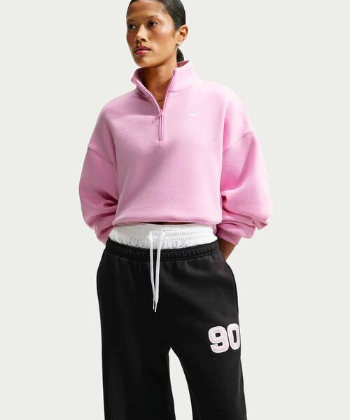 NIKE(ナイキ)の「ナイキ Studio Fleece ミディアムウェイト ウィメンズ ミッドライズ ワイドレッグパンツ / Nike Studio Fleece Medium Weight Women's Mid-Rise Wide-Leg Pants IV5749-010 Black(スウェットパンツ・レディース・ブラック・XS/S/L/XL/M)」の5枚目の写真