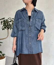 テンセルバックシャーリングデニムシャツ