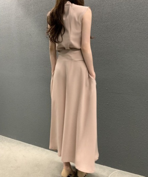 Aelina(エリナ)の「リボンノースリーブワンピース(ワンピース・レディース・ピンク/ネイビー/ベージュ・L/M)」の19枚目の写真