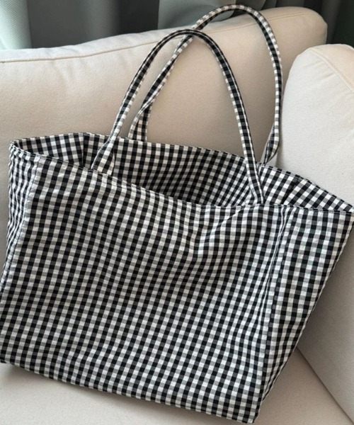 shoppinggo（ショッピングゴー）の「トートバッグ レディース ハンドバッグ カバン バッグ 大容量 A4 布 カバントート 手提げ（トートバッグ・レディース・ブラック/ホワイト・FREE）」の2枚目の写真