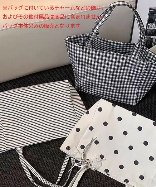 shoppinggo（ショッピングゴー）の「トートバッグ レディース ハンドバッグ カバン バッグ 大容量 A4 布 カバントート 手提げ（トートバッグ・レディース・ブラック/ホワイト・FREE）」の5枚目の写真