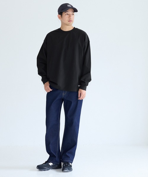 coca(coca)(コカ)の「4wayストレッチ刺繍ワイドロンT(Tシャツ/カットソー・メンズ・チャコール/カーキ/ブラック/アイボリー・XL/M/L)」の7枚目の写真