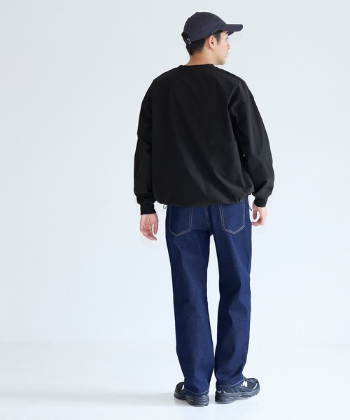 coca(coca)(コカ)の「4wayストレッチ刺繍ワイドロンT(Tシャツ/カットソー・メンズ・チャコール/カーキ/ブラック/アイボリー・XL/M/L)」の8枚目の写真