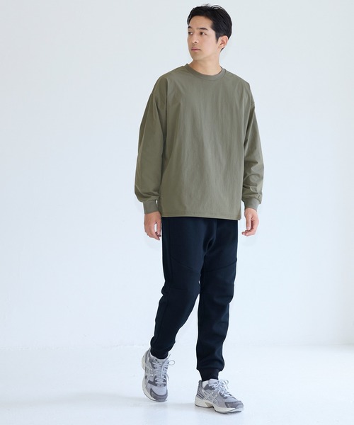 coca(coca)(コカ)の「4wayストレッチ刺繍ワイドロンT(Tシャツ/カットソー・メンズ・チャコール/カーキ/ブラック/アイボリー・XL/M/L)」の11枚目の写真