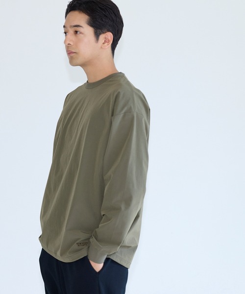 coca(coca)(コカ)の「4wayストレッチ刺繍ワイドロンT(Tシャツ/カットソー・メンズ・チャコール/カーキ/ブラック/アイボリー・XL/M/L)」の14枚目の写真