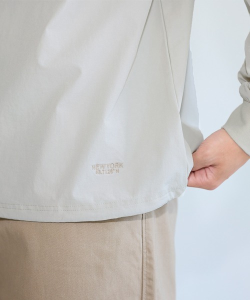 coca(coca)(コカ)の「4wayストレッチ刺繍ワイドロンT(Tシャツ/カットソー・メンズ・チャコール/カーキ/ブラック/アイボリー・XL/M/L)」の18枚目の写真