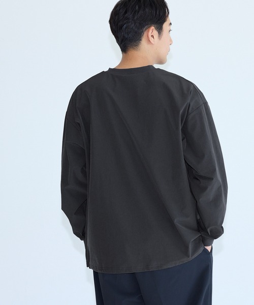 coca(coca)(コカ)の「4wayストレッチ刺繍ワイドロンT(Tシャツ/カットソー・メンズ・チャコール/カーキ/ブラック/アイボリー・XL/M/L)」の20枚目の写真