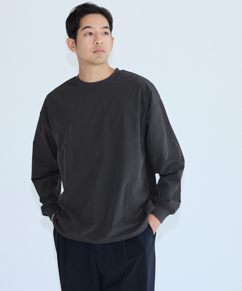 coca(coca)(コカ)の「4wayストレッチ刺繍ワイドロンT(Tシャツ/カットソー・メンズ・チャコール/カーキ/ブラック/アイボリー・XL/M/L)」の21枚目の写真
