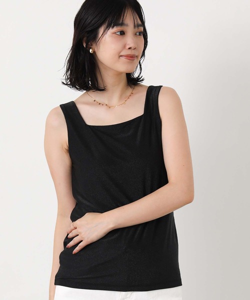 Gready Brilliant（グレディブリリアン）の「前後２ｗａｙ箔×サテンタンク（タンクトップ・レディース・ブラック/ベージュ・38）」の10枚目の写真