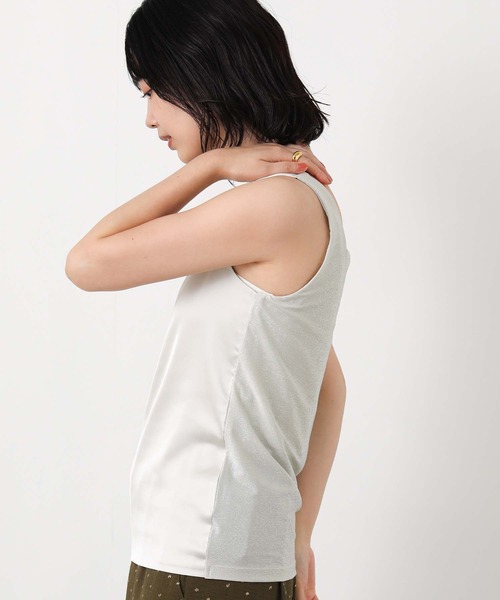 Gready Brilliant（グレディブリリアン）の「前後２ｗａｙ箔×サテンタンク（タンクトップ・レディース・ブラック/ベージュ・38）」の12枚目の写真
