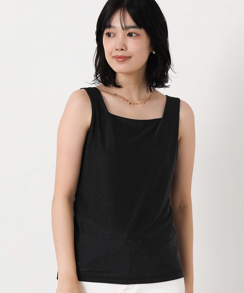 Gready Brilliant（グレディブリリアン）の「前後２ｗａｙ箔×サテンタンク（タンクトップ・レディース・ブラック/ベージュ・38）」の6枚目の写真