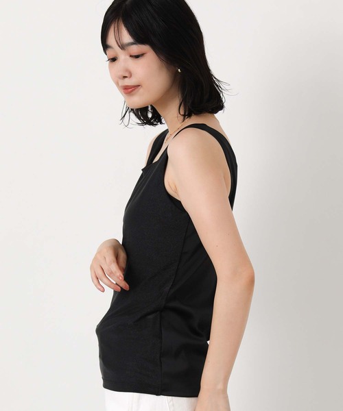 Gready Brilliant（グレディブリリアン）の「前後２ｗａｙ箔×サテンタンク（タンクトップ・レディース・ブラック/ベージュ・38）」の7枚目の写真