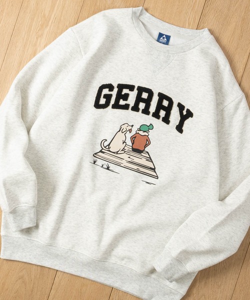 GERRY(ジェリー)の「【ag】〔GERRY/ジェリー〕ライトウォーム裏起毛 サガラ刺繍クルーネックスウェット 軽量/暖かい(スウェット・メンズ・ホワイト/ブラック/マスタード/アッシュグレー/ブラウン・MEDIUM/LARGE)」の3枚目の写真