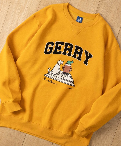 GERRY(ジェリー)の「【ag】〔GERRY/ジェリー〕ライトウォーム裏起毛 サガラ刺繍クルーネックスウェット 軽量/暖かい(スウェット・メンズ・ホワイト/ブラック/マスタード/アッシュグレー/ブラウン・MEDIUM/LARGE)」の5枚目の写真