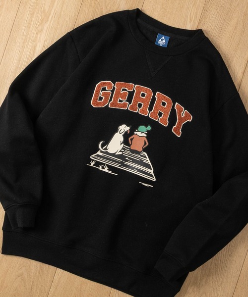GERRY(ジェリー)の「【ag】〔GERRY/ジェリー〕ライトウォーム裏起毛 サガラ刺繍クルーネックスウェット 軽量/暖かい(スウェット・メンズ・ホワイト/ブラック/マスタード/アッシュグレー/ブラウン・MEDIUM/LARGE)」の2枚目の写真