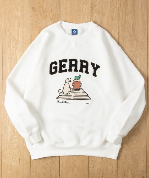 GERRY(ジェリー)の「【ag】〔GERRY/ジェリー〕ライトウォーム裏起毛 サガラ刺繍クルーネックスウェット 軽量/暖かい(スウェット・メンズ・ホワイト/ブラック/マスタード/アッシュグレー/ブラウン・MEDIUM/LARGE)」の6枚目の写真