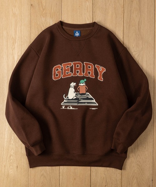 GERRY(ジェリー)の「【ag】〔GERRY/ジェリー〕ライトウォーム裏起毛 サガラ刺繍クルーネックスウェット 軽量/暖かい(スウェット・メンズ・ホワイト/ブラック/マスタード/アッシュグレー/ブラウン・MEDIUM/LARGE)」の12枚目の写真
