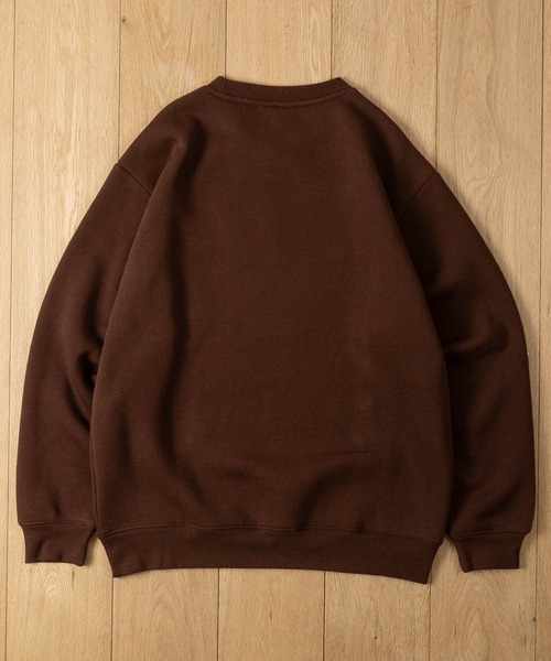 GERRY(ジェリー)の「【ag】〔GERRY/ジェリー〕ライトウォーム裏起毛 サガラ刺繍クルーネックスウェット 軽量/暖かい(スウェット・メンズ・ホワイト/ブラック/マスタード/アッシュグレー/ブラウン・MEDIUM/LARGE)」の13枚目の写真