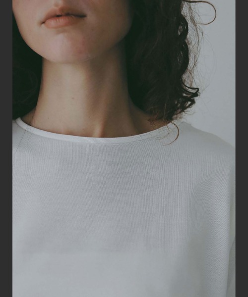 HER.(ハー)の「コットンチュニックプルオーバー(Tシャツ/カットソー・レディース・ホワイト/ブラック・フリー)」の10枚目の写真