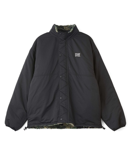 X-girl(エックスガール)の「BRUSHED COLLAGE GRAPHIC REVERSIBLE BOA BLOUSON(その他アウター・レディース・ベージュ/グレー/ピンク・S/M)」の22枚目の写真